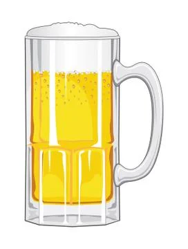 Beer Mug With Beer Illustrazione stock