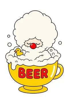 Beer Mug Character with Duck Stock Illustration