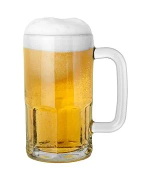 Beer in a Mug with a clipping path Stock Photos