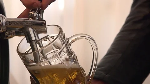 Beer in a mug Stock Footage 75779266
