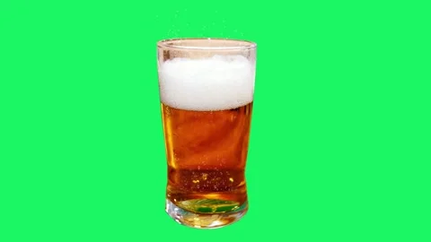 Beer mug with green background Stock Footage 145519296