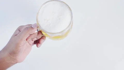 Beer Mug In Hand Video stock 134569393