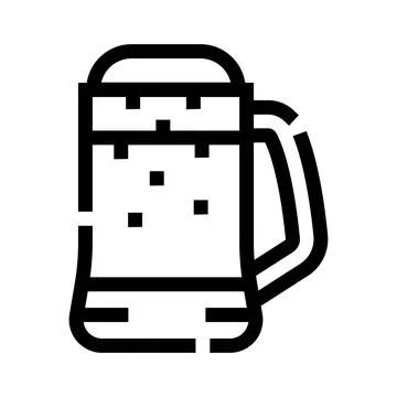 Beer mug icon displaying refreshing alcoholic drink concept Stock Illustration