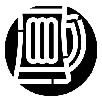 Beer mug icon for pub beverage menu Stock Illustration