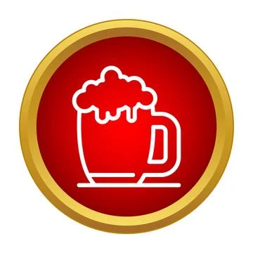 Beer mug icon representing pub beverage concept Stock Illustration