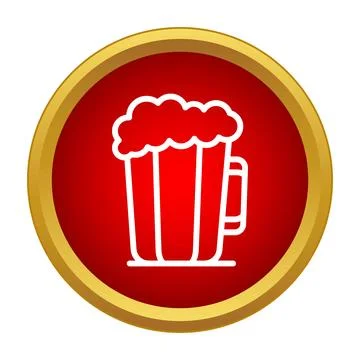 Beer mug icon representing pub drink and celebration Stock Illustration