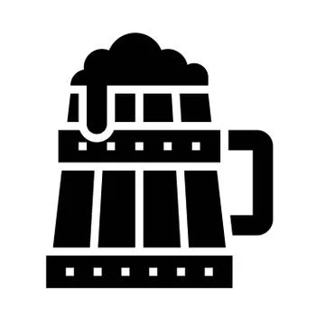Beer mug icon, Saint patrick's day related vector Stock Illustration