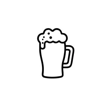 Beer mug illustration vector graphic Stock Illustration
