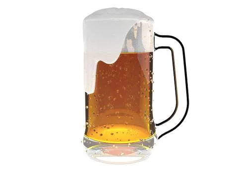 Beer mug isolated on a white background Stock Illustration