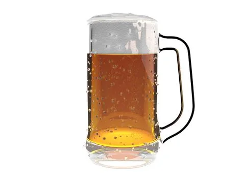 Beer mug isolated on a white background Stock Illustration