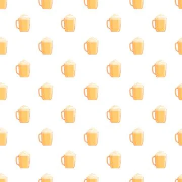 Beer mug pattern repeating oktoberfest celebration design Stock Illustration