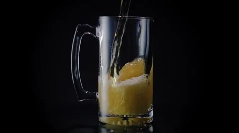 Beer Mug Pour Wide Stock Footage 63746084