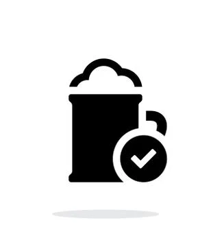 Beer mug simple icon on white background. Stock Illustration
