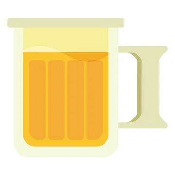 Beer mug without foam. Vector Stock Illustration