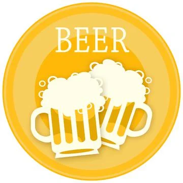 Beer mugs design Illustrazione stock