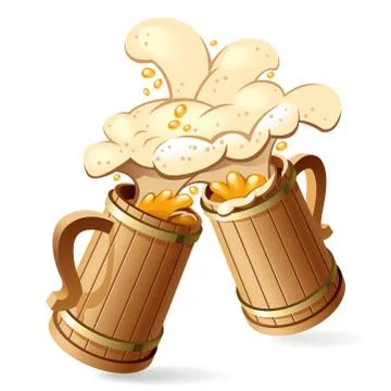 Beer mugs Stock-Illustration