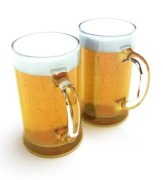 Beer mugs Stock Illustration