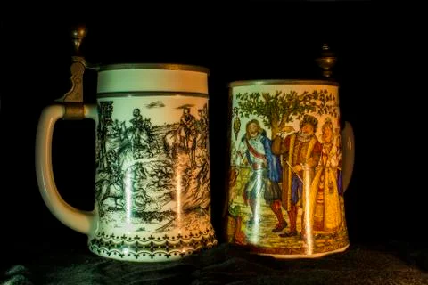 Beer mugs Stock Photos
