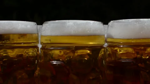 Beer Mugs Tracking Shot Stock Footage 40518467