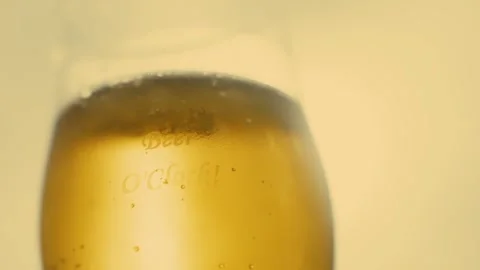 Beer O'clock Glass Close Up Stock Footage 284750984