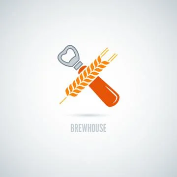 Beer opener concept design vector background Stock Illustration