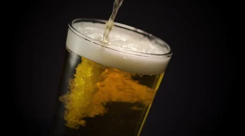 Beer Overflowing Stock Footage 63747563