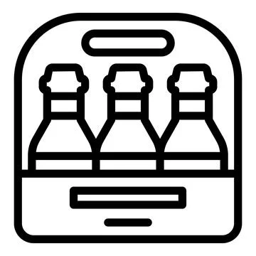 Beer pack icon outline vector. Factory process Illustrazione stock