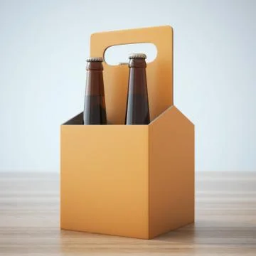 Beer packaging on the table Illustrazione stock