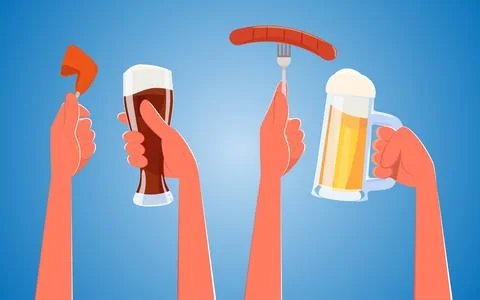 Beer party Illustrazione stock