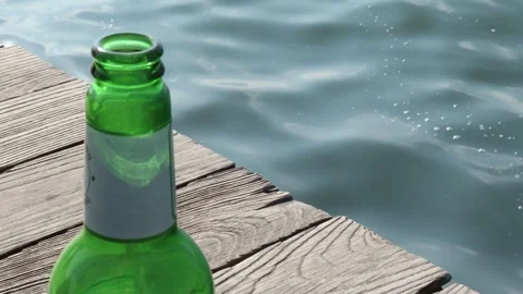 Beer at Pier Stock Footage 249013381