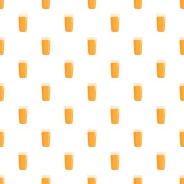 Beer pint glasses creating seamless pattern background Stockillustratie