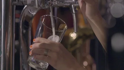 Beer pint served Stock-Footage 72085769