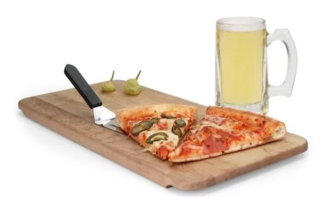 Beer &amp; pizza Foto stock