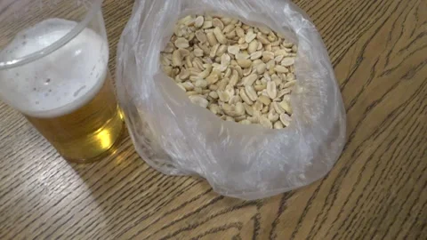 Beer in a plastic glass Video stock 168157732
