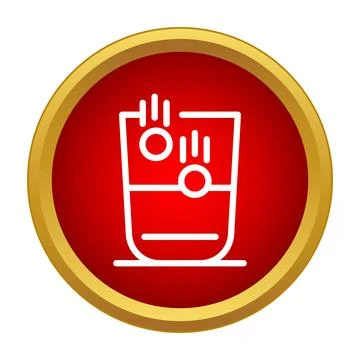 Beer pong drinking game icon representing party night Stock Illustration