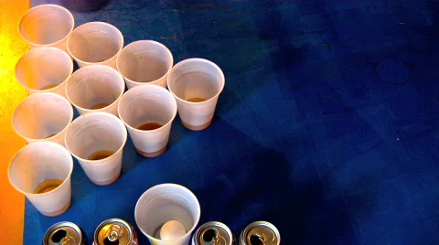 Beer Pong - Side View Vídeos de archivo 449658