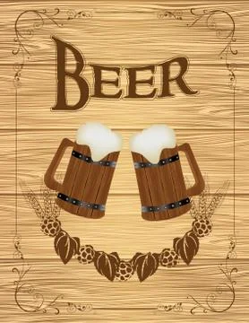 Beer poster Stock Illustration