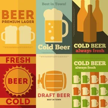 Beer Posters Stock-Illustration