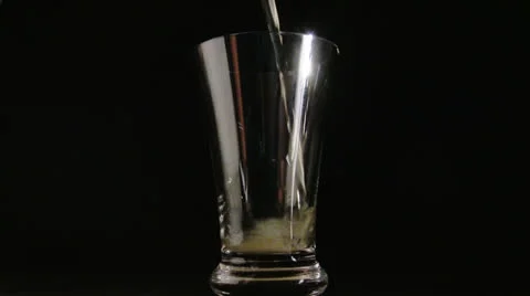 Beer pour, Black Background, Isolated, HD 스톡 동영상 24848171