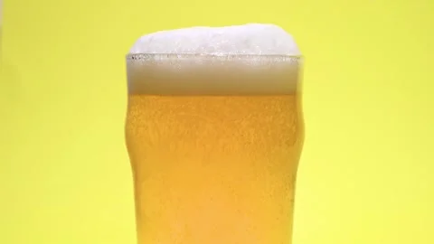 Beer Pour Centered Isolated Background Stock Footage 283787683