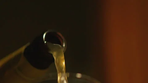 Beer Pour in Slow Motion 2 - Light Beer Video stock 39352463