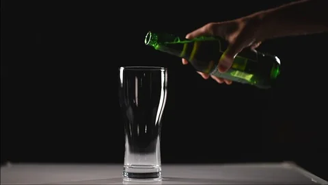 Beer is poured Stock Footage 123967202