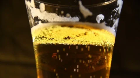 Beer poured into a glass Stock Footage 70276136