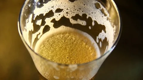 Beer poured into a glass Stock Footage 70282192