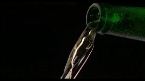 Beer Pouring From Bottle Stock Footage 81793516
