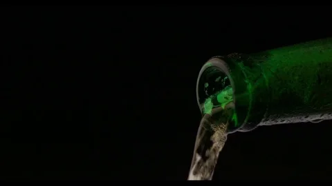 Beer Pouring From Bottle Stock Footage 81793587