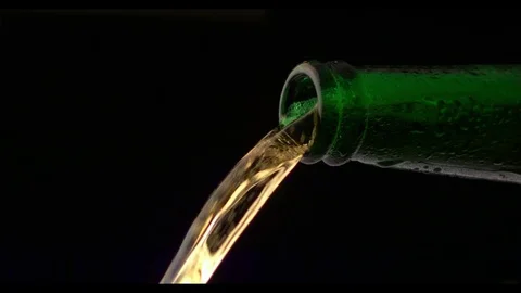 Beer Pouring From Bottle Stock Footage 81793752