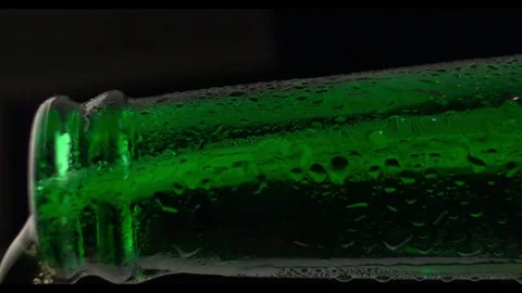 Beer Pouring From Bottle Stock Footage 81793792