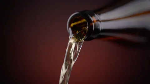 Beer pouring from bottle Stock Footage 293999087
