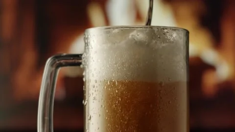 Beer is pouring into glass. Stock Footage 148499041